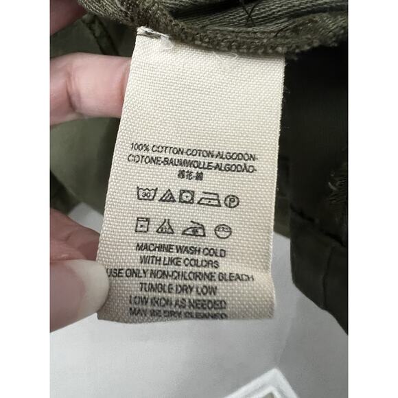 FREE PEOPLE Not Your Brother's Surplus Jacket in Distressed Army Green Sz L Gorp - Picture 7 of 14